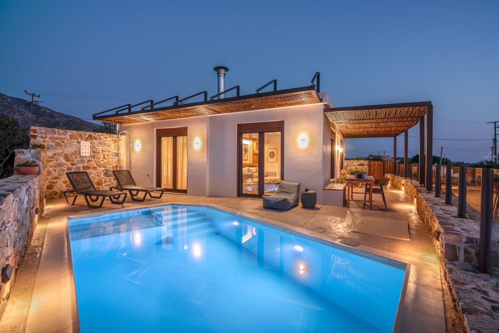 Sia Elafonisi Pool House Villa Bagian luar foto